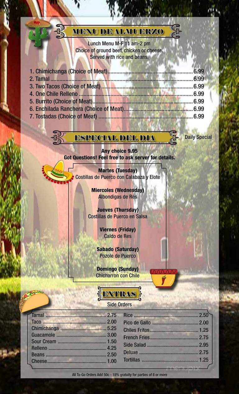 Martin Family Mexican Rest - Mountain Home, ID menu_pic