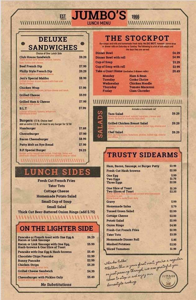 Jeri's Jumbo's Cafe - Pocatello, ID menu_pic