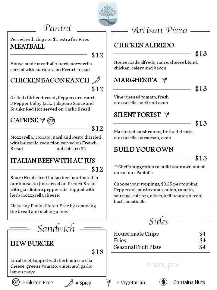 Hidden Lake Winery - Aviston, IL menu_pic