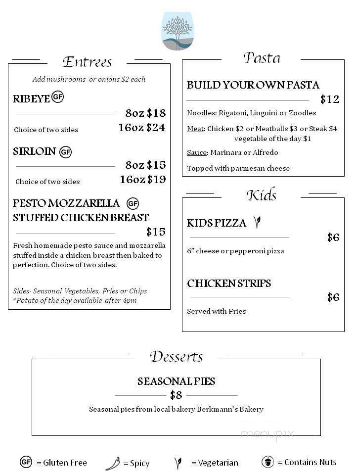 Hidden Lake Winery - Aviston, IL menu_pic