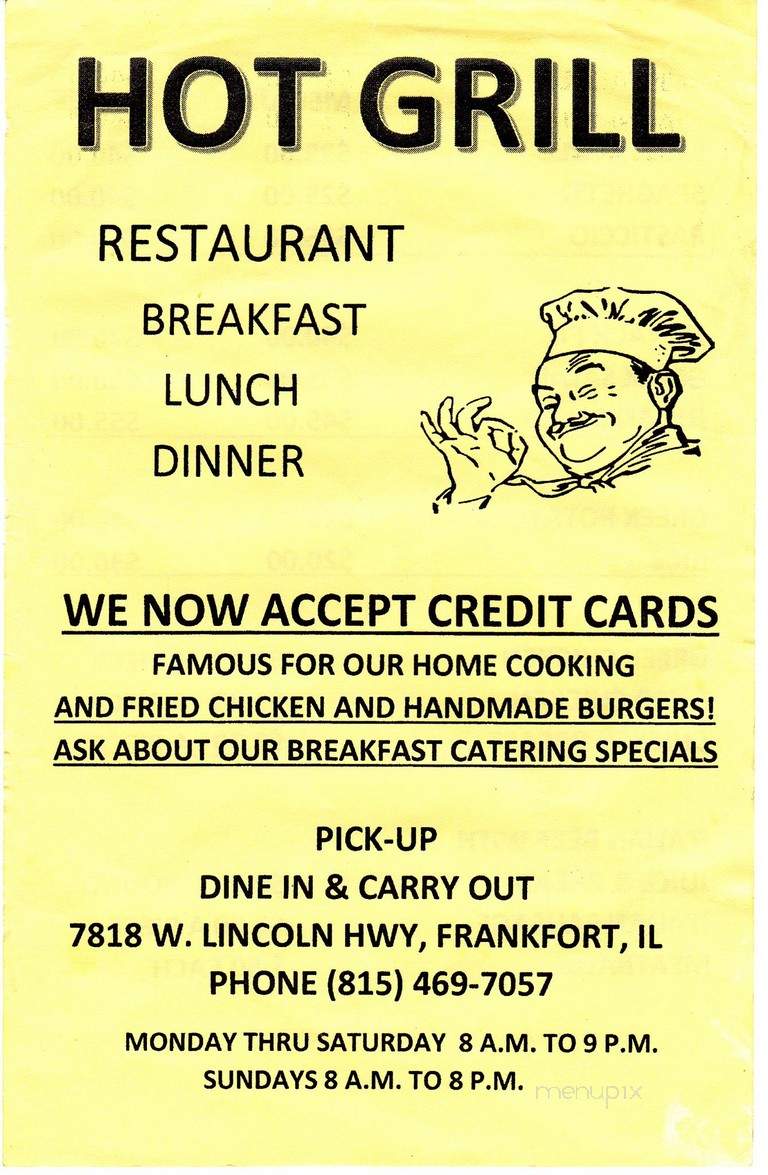 Hot Grill - Frankfort, IL menu_pic