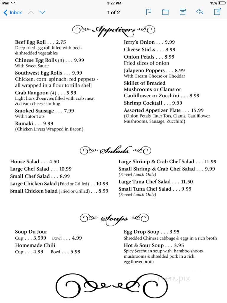 Jerry's Grill & Bar - Centralia, IL menu_pic