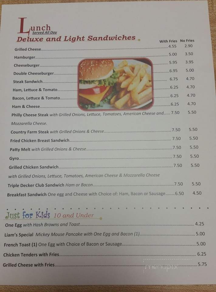 Jessie's Diner - North Chicago, IL menu_pic