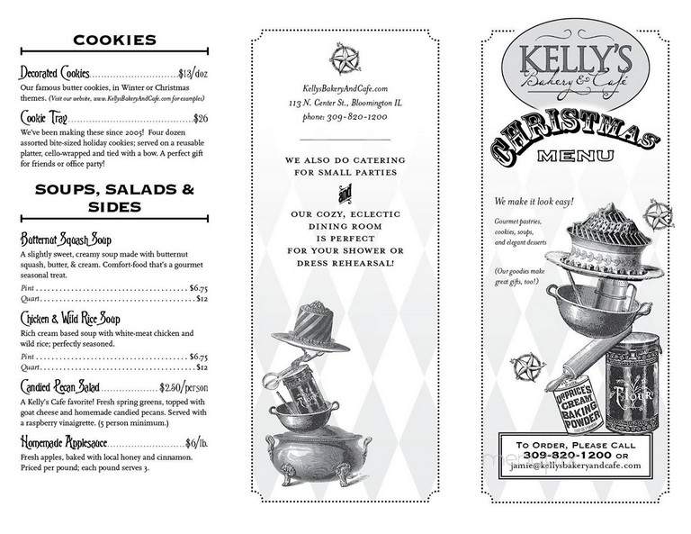 Kelley Bakery &cafe - Bloomington, IL menu_pic