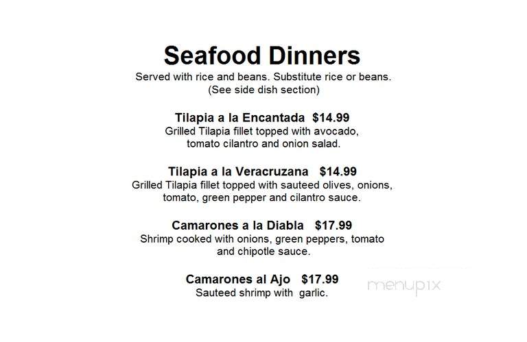 La Encantada - Chicago, IL menu_pic