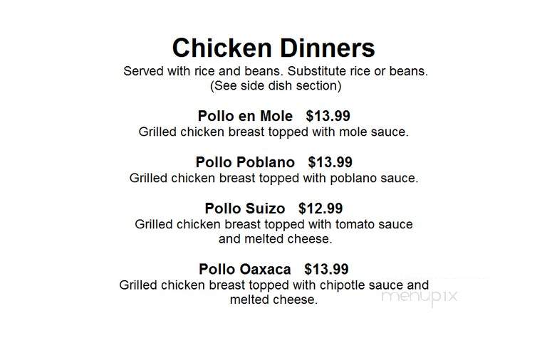 La Encantada - Chicago, IL menu_pic