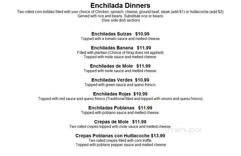 La Encantada - Chicago, IL menu_pic