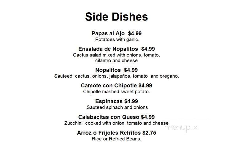 La Encantada - Chicago, IL menu_pic