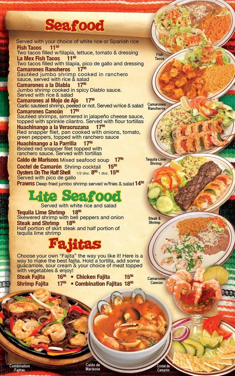 La Mex - Joliet, IL menu_pic