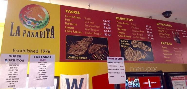 La Pasadita Restaurant - Chicago, IL menu_pic