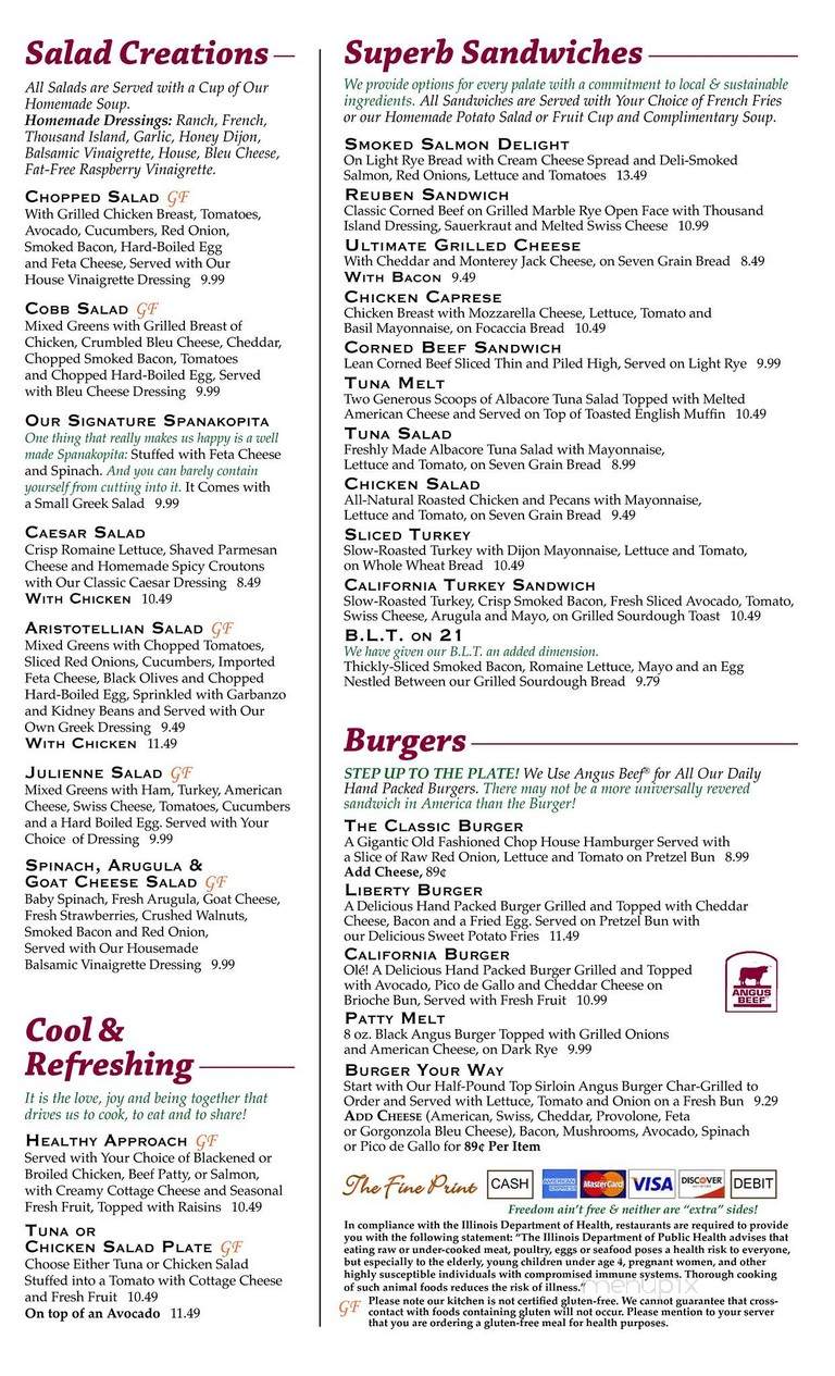 Liberty Restaurant - Libertyville, IL menu_pic