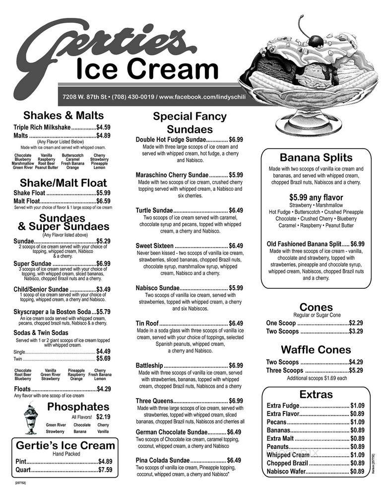 Lindy's Chili & Gertie's Ice Cream - Morris, IL menu_pic