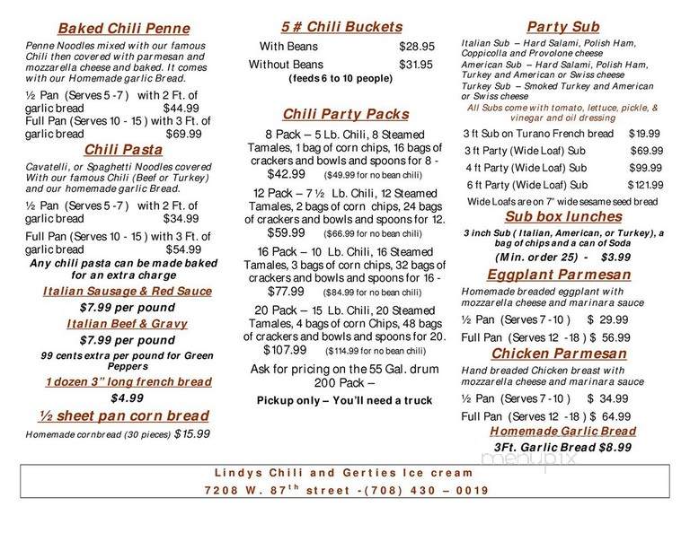 Lindy's Chili & Gertie's Ice Cream - Morris, IL menu_pic