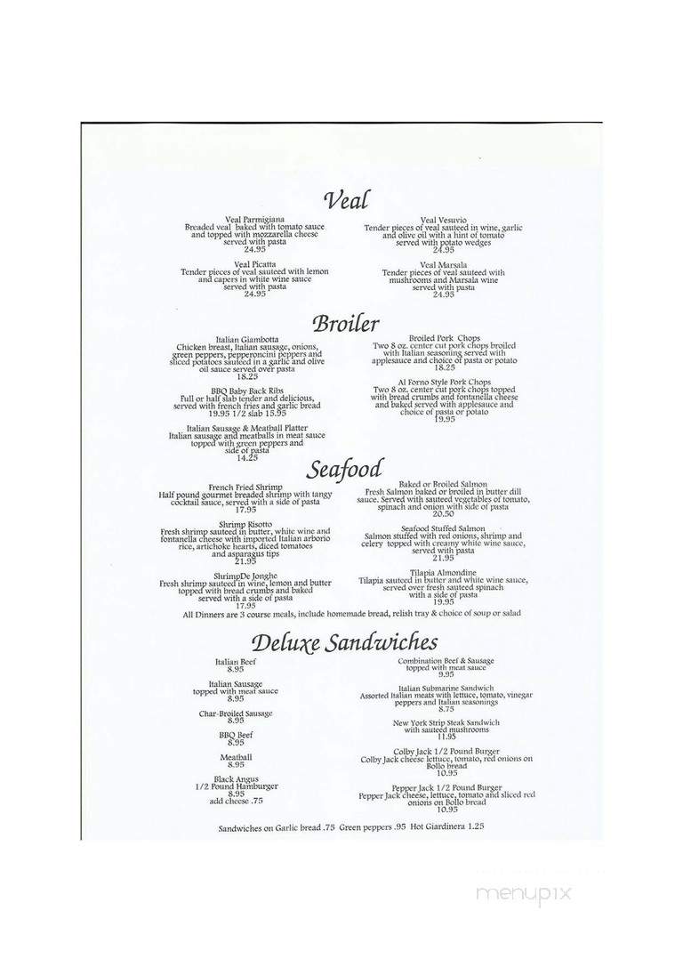 Little Villa Restaurant - Des Plaines, IL menu_pic