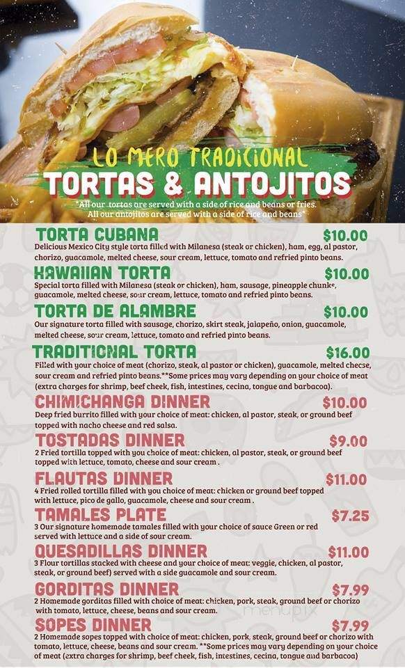Los Arcos - Woodridge, IL menu_pic