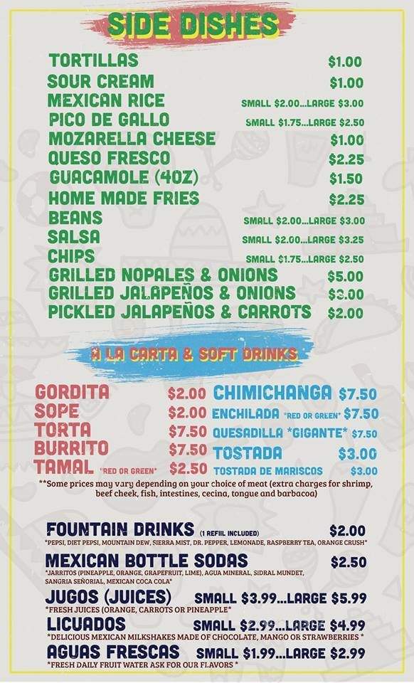 Los Arcos - Woodridge, IL menu_pic