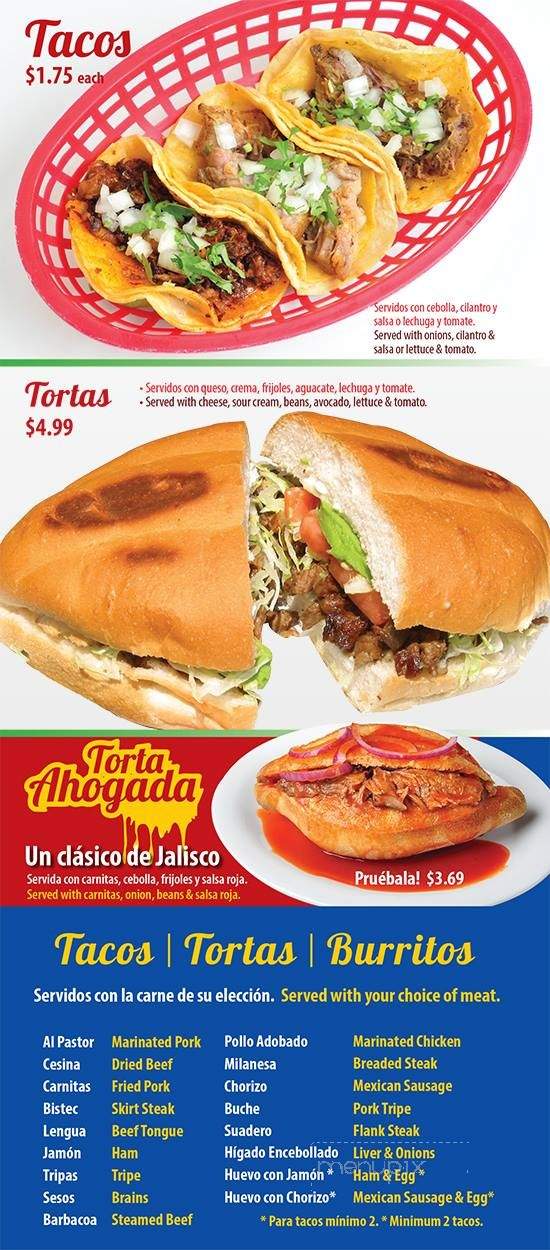 Los Comales - Melrose Park, IL menu_pic