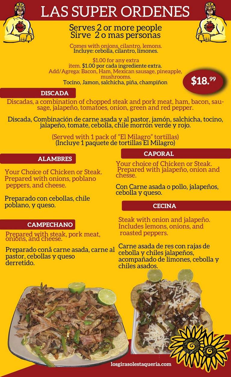 Los Girasoles - Elgin, IL menu_pic