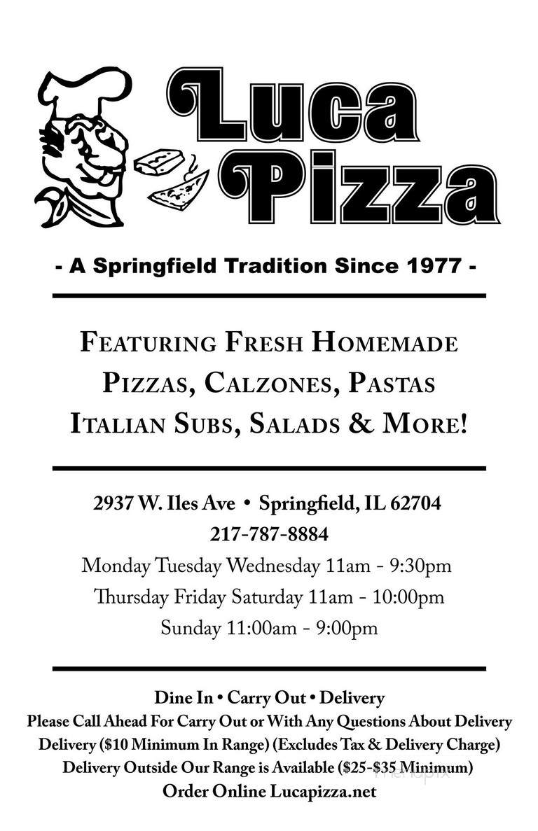 Luca Pizza - Springfield, IL