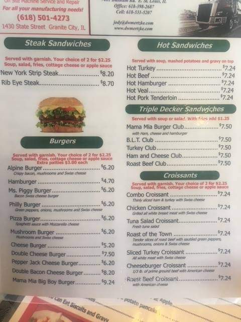 Mama Mia's Italian Restaurant - Granite City, IL menu_pic