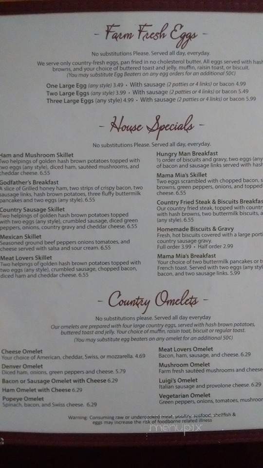 Mama Mia's Italian Restaurant - Wood River, IL menu_pic