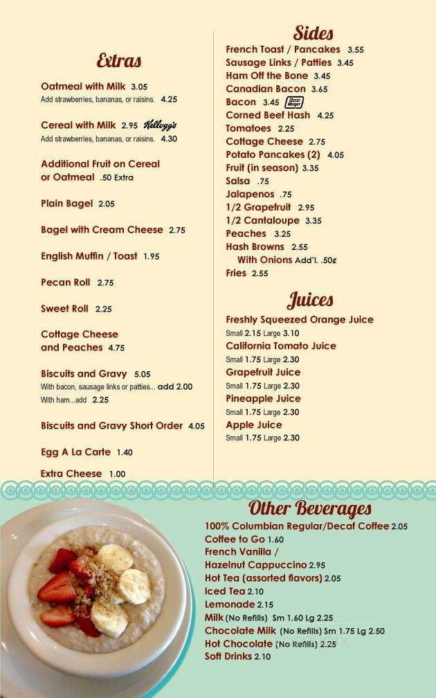 Maxfield's Pancake House - Schaumburg, IL menu_pic