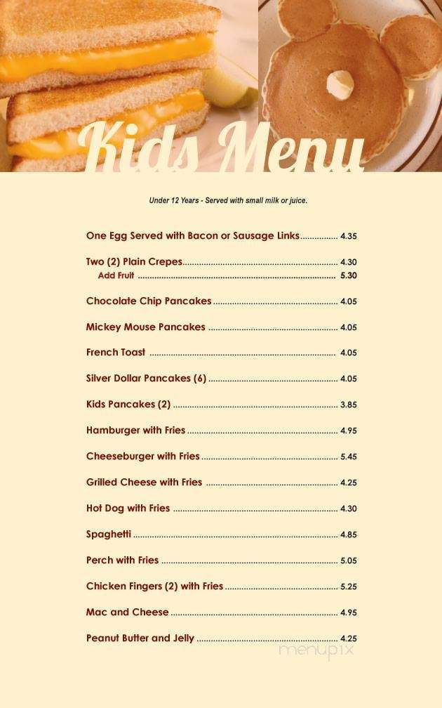 Maxfield's Pancake House - Schaumburg, IL menu_pic