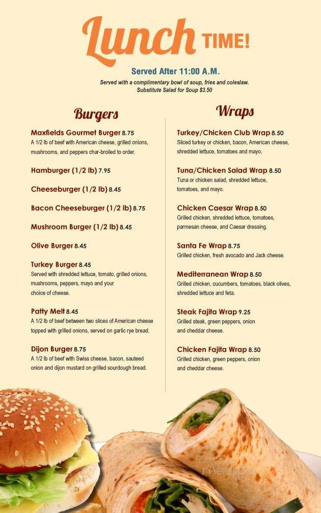 Maxfield's Pancake House - Schaumburg, IL menu_pic