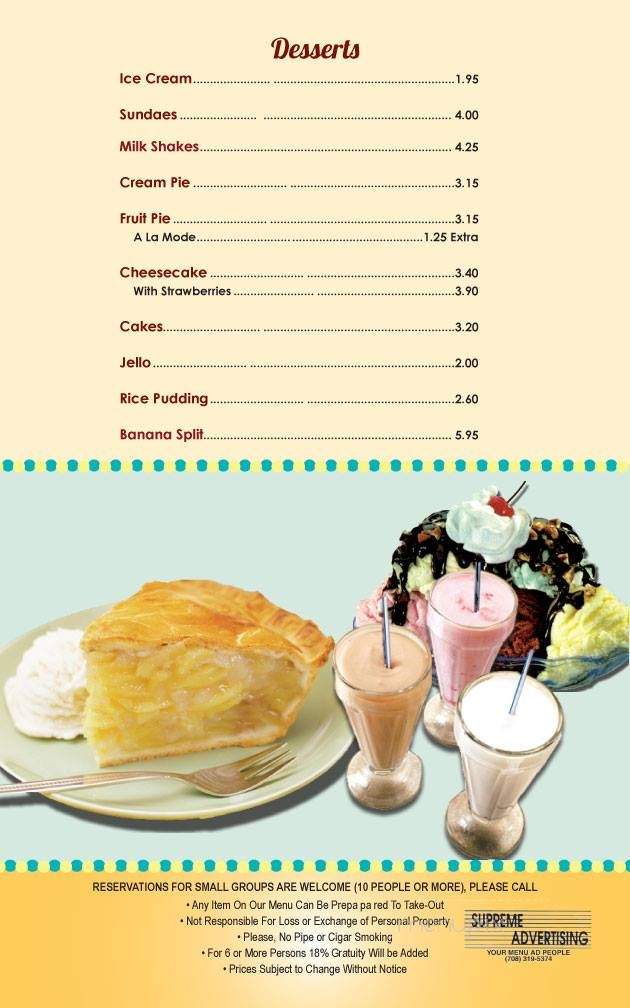 Maxfield's Pancake House - Schaumburg, IL menu_pic