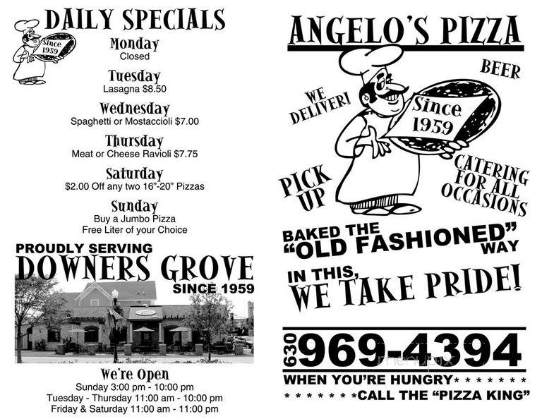 Angelo's Pizza - Downers Grove, IL menu_pic