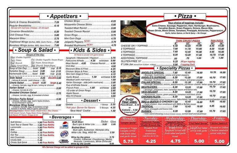 Angelo's Pizza Co - Taylorville, IL menu_pic