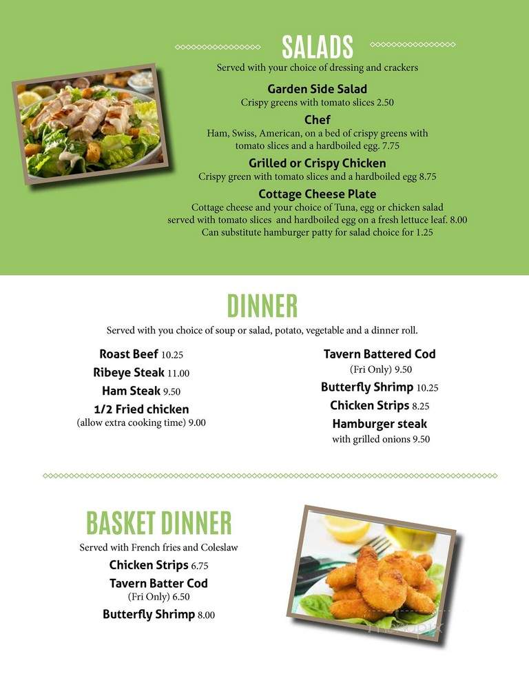 Angle Inn Restaurant - Rockford, IL menu_pic