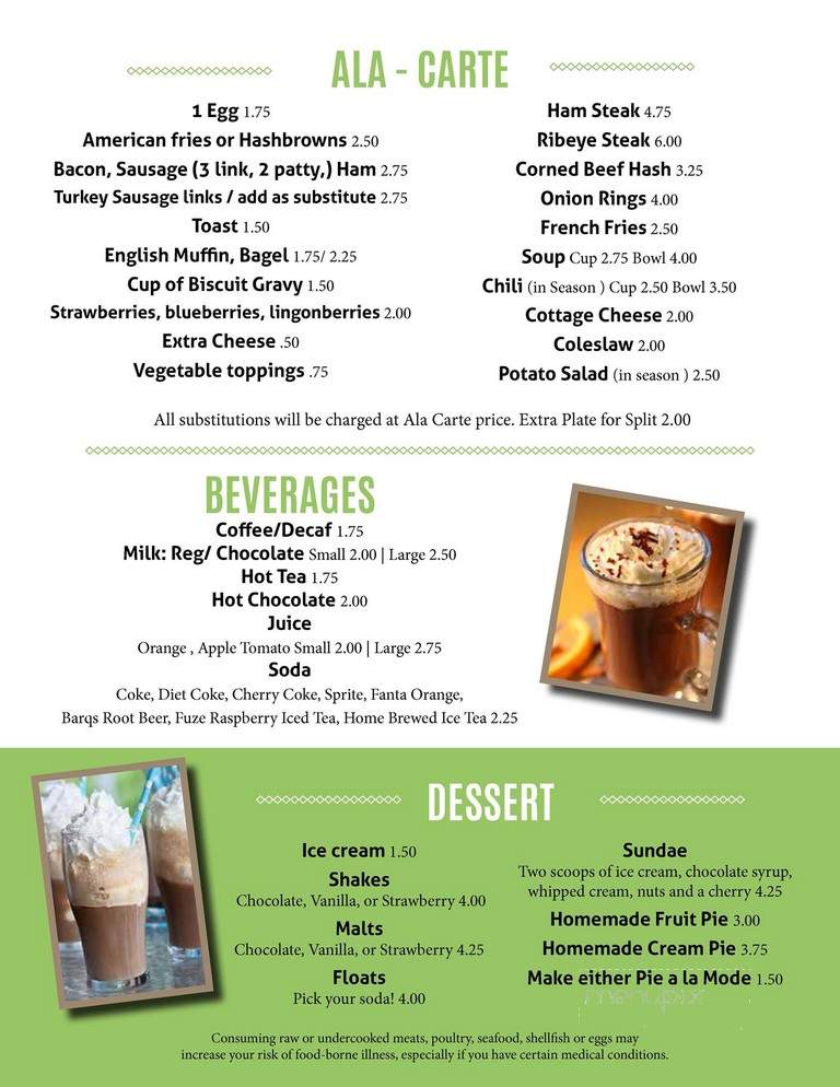 Angle Inn Restaurant - Rockford, IL menu_pic