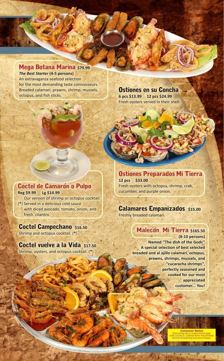 Mi Tierra - Chicago, IL menu_pic