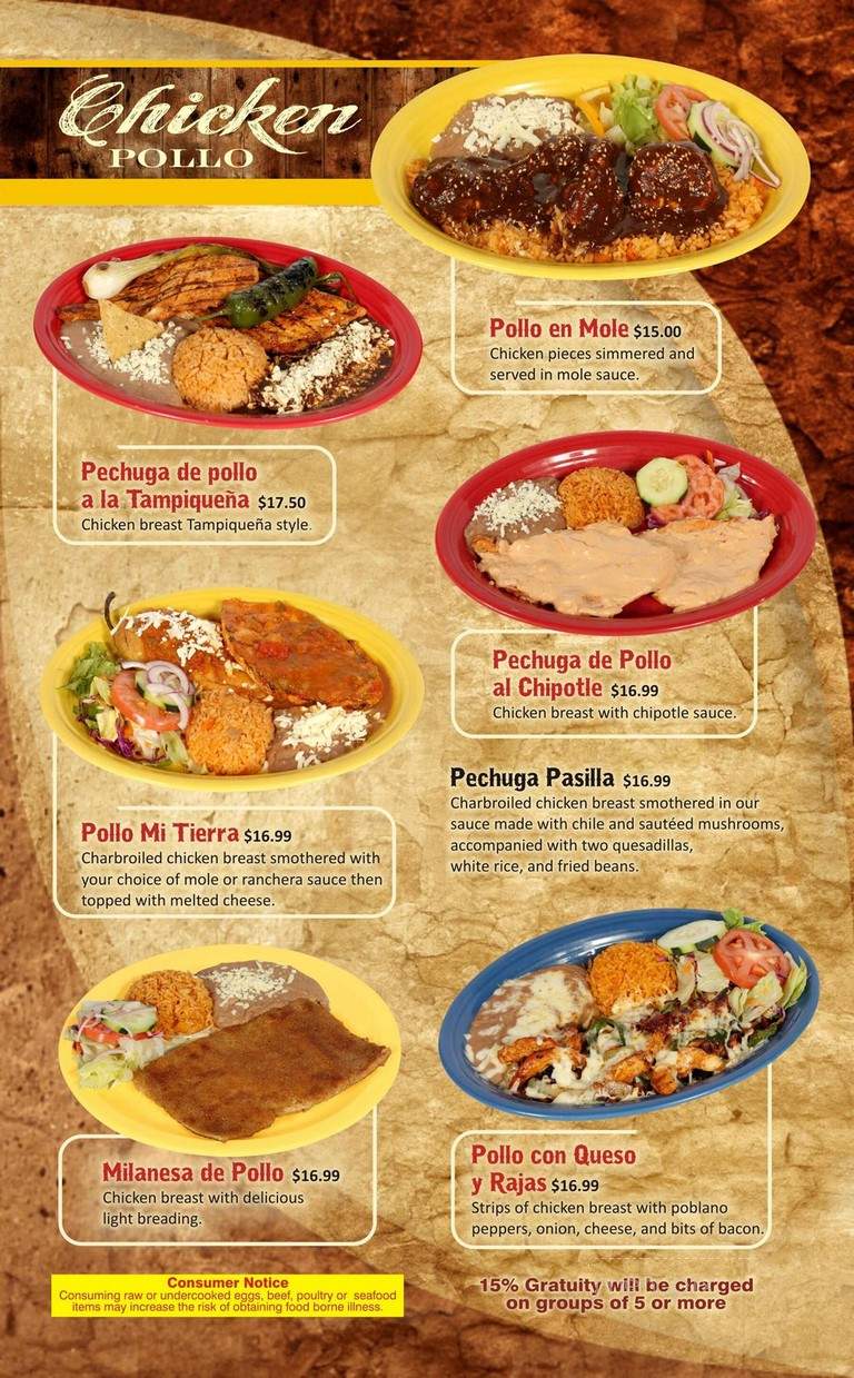 Mi Tierra - Chicago, IL menu_pic