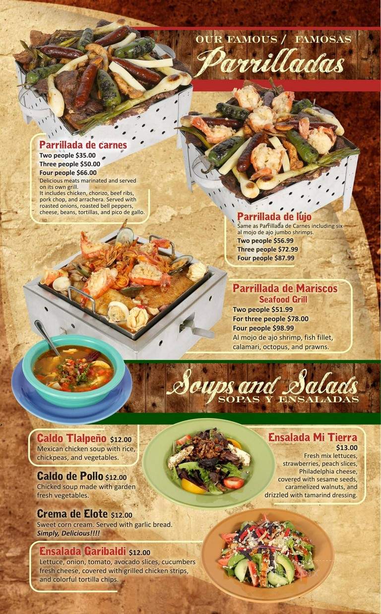 Mi Tierra - Chicago, IL menu_pic
