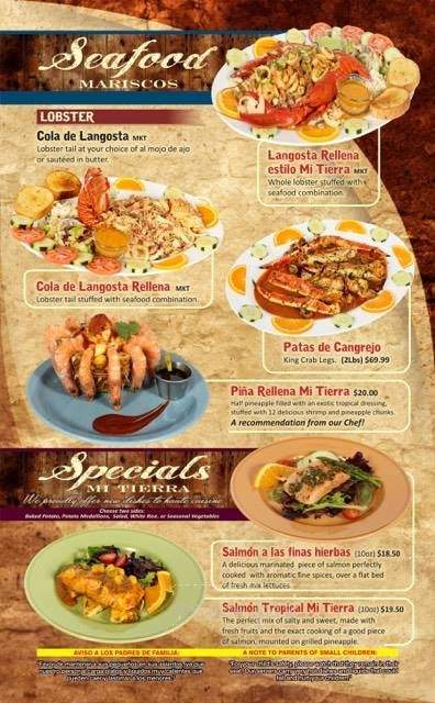 Mi Tierra - Chicago, IL menu_pic