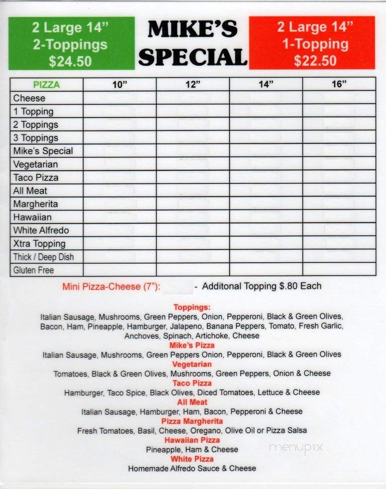 Mike's Pizza & Pasta - Jerseyville, IL menu_pic