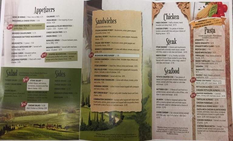 Mimmo's Pizza Restaurant - Forreston, IL menu_pic
