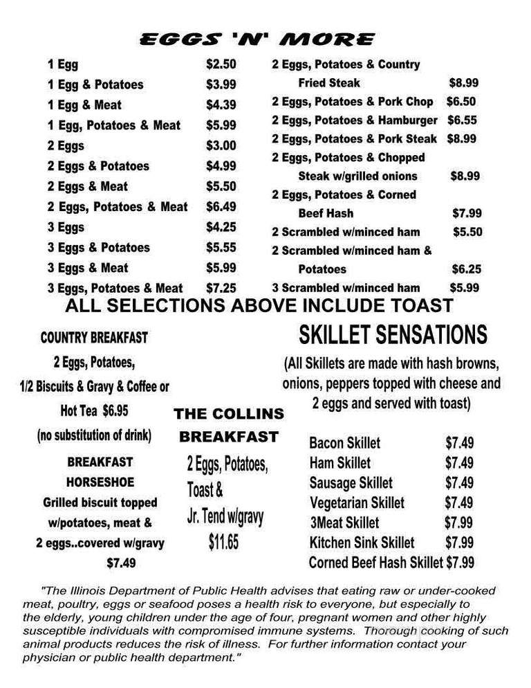 Missy's Corner Cafe - Pekin, IL menu_pic
