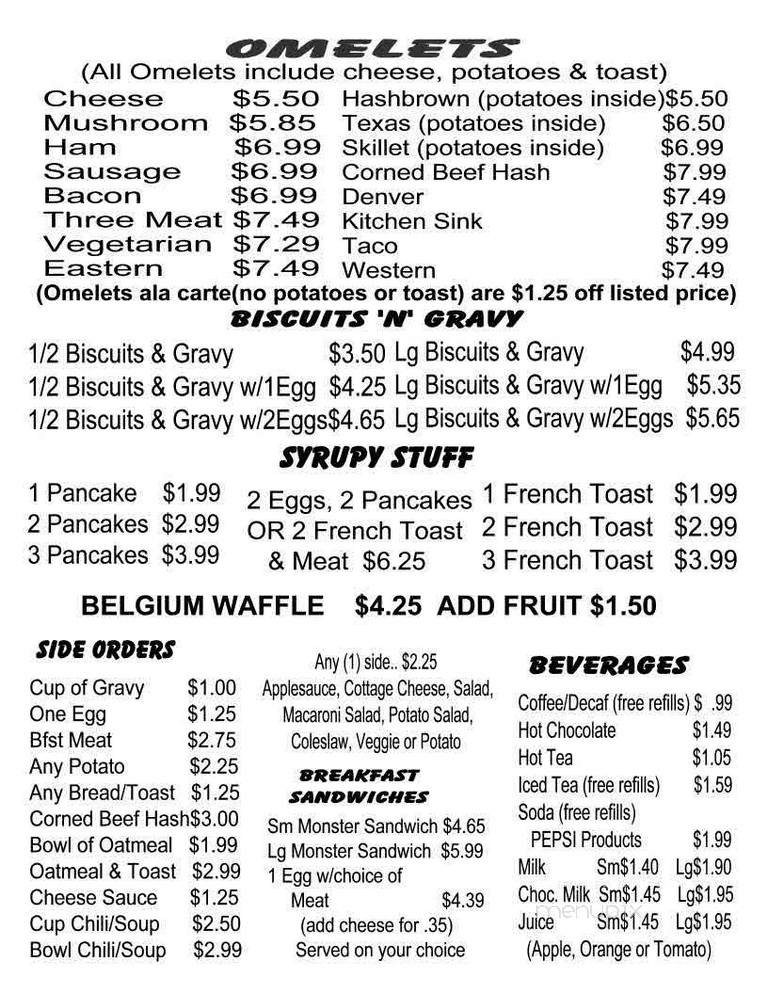 Missy's Corner Cafe - Pekin, IL menu_pic