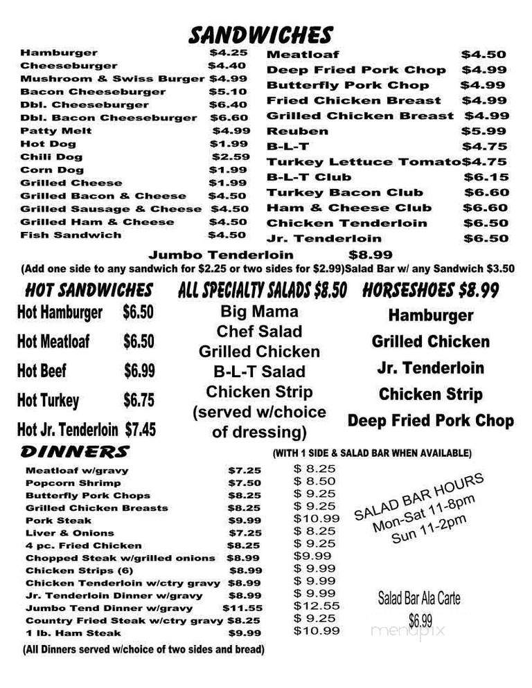 Missy's Corner Cafe - Pekin, IL menu_pic