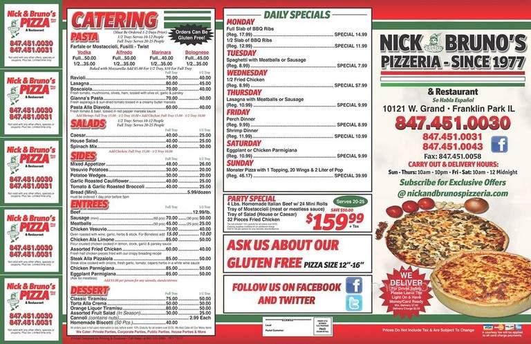 Nick & Bruno's Pizzeria - Franklin Park, IL