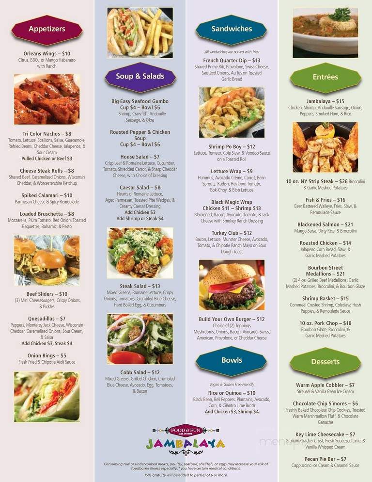 Pheasant Run Resort & Spa - Saint Charles, IL menu_pic