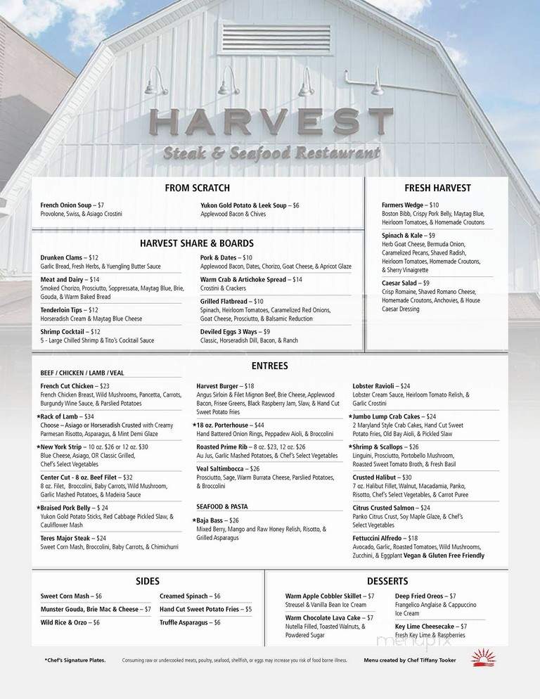 Pheasant Run Resort & Spa - Saint Charles, IL menu_pic