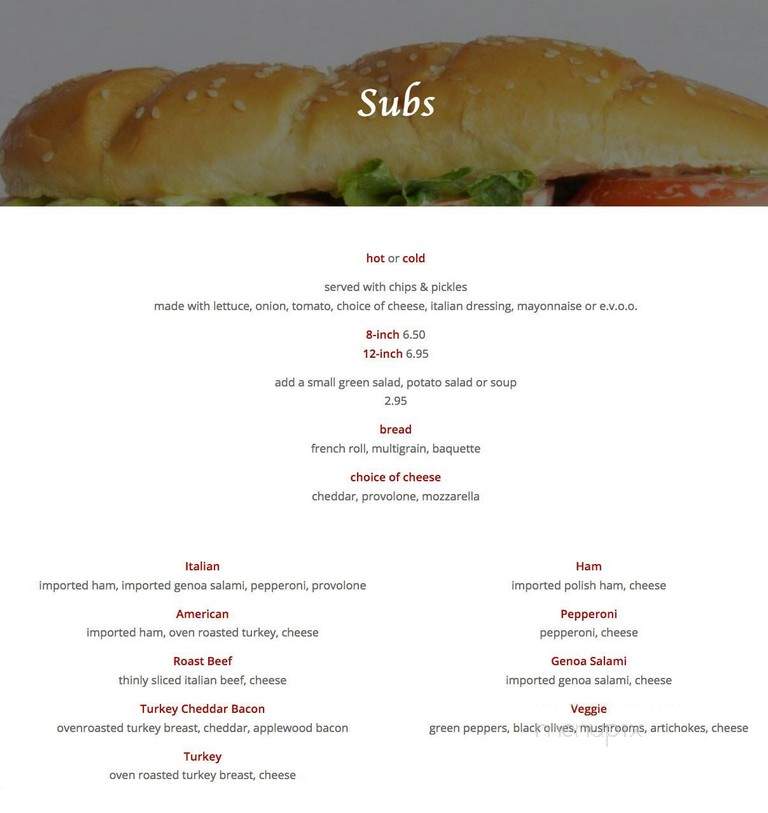 Piero's Stuffed Pizza - Wilmette, IL menu_pic