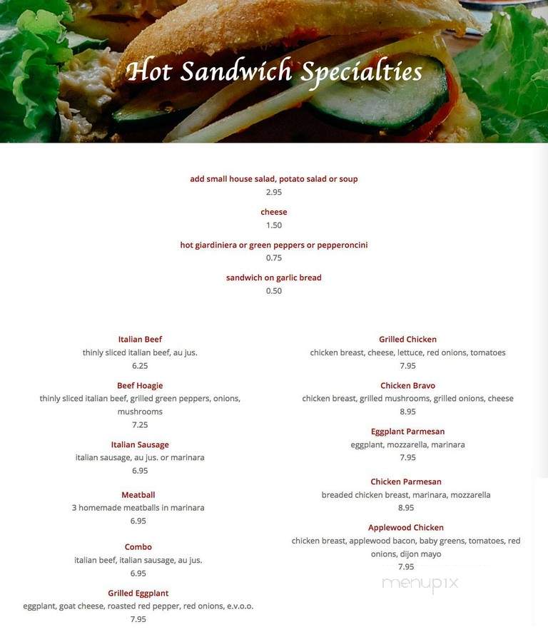 Piero's Stuffed Pizza - Wilmette, IL menu_pic