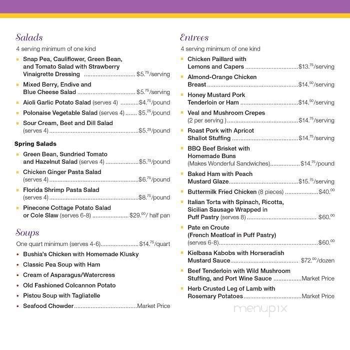 Pinecone Cottage Tea House - Downers Grove, IL menu_pic