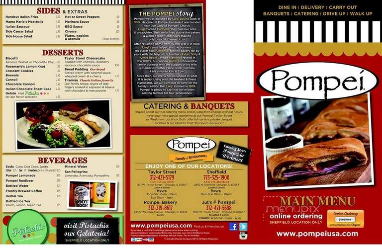 Pompei - Chicago, IL menu_pic