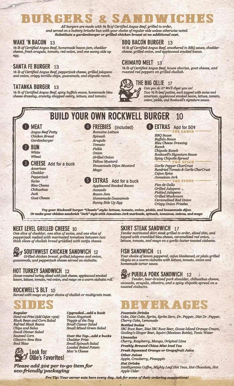 Rockwell's Neighborhood Grill - Chicago, IL menu_pic